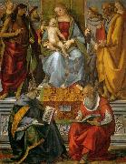 Virgin Enthroned with Saints Luca Signorelli